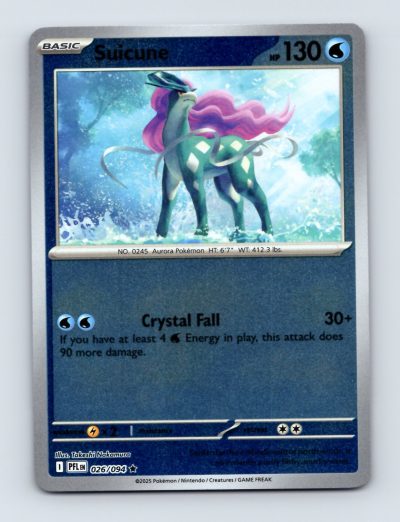 Suicune Phantasmal Flames 026/094 Pokemon Card Water Type EXCELLENT