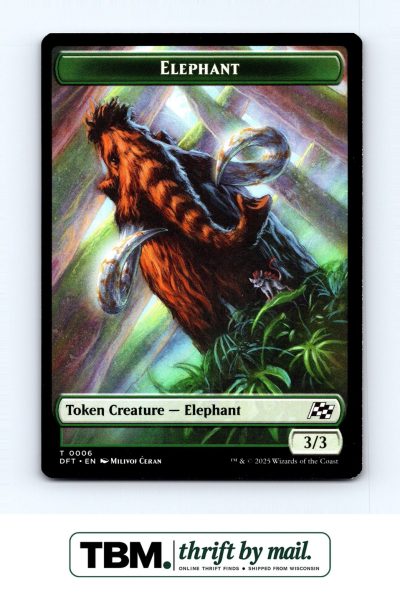 2025 Magic the Gathering Aetherdrift #6 // 3 Elephant Zombie (0003) Double Token