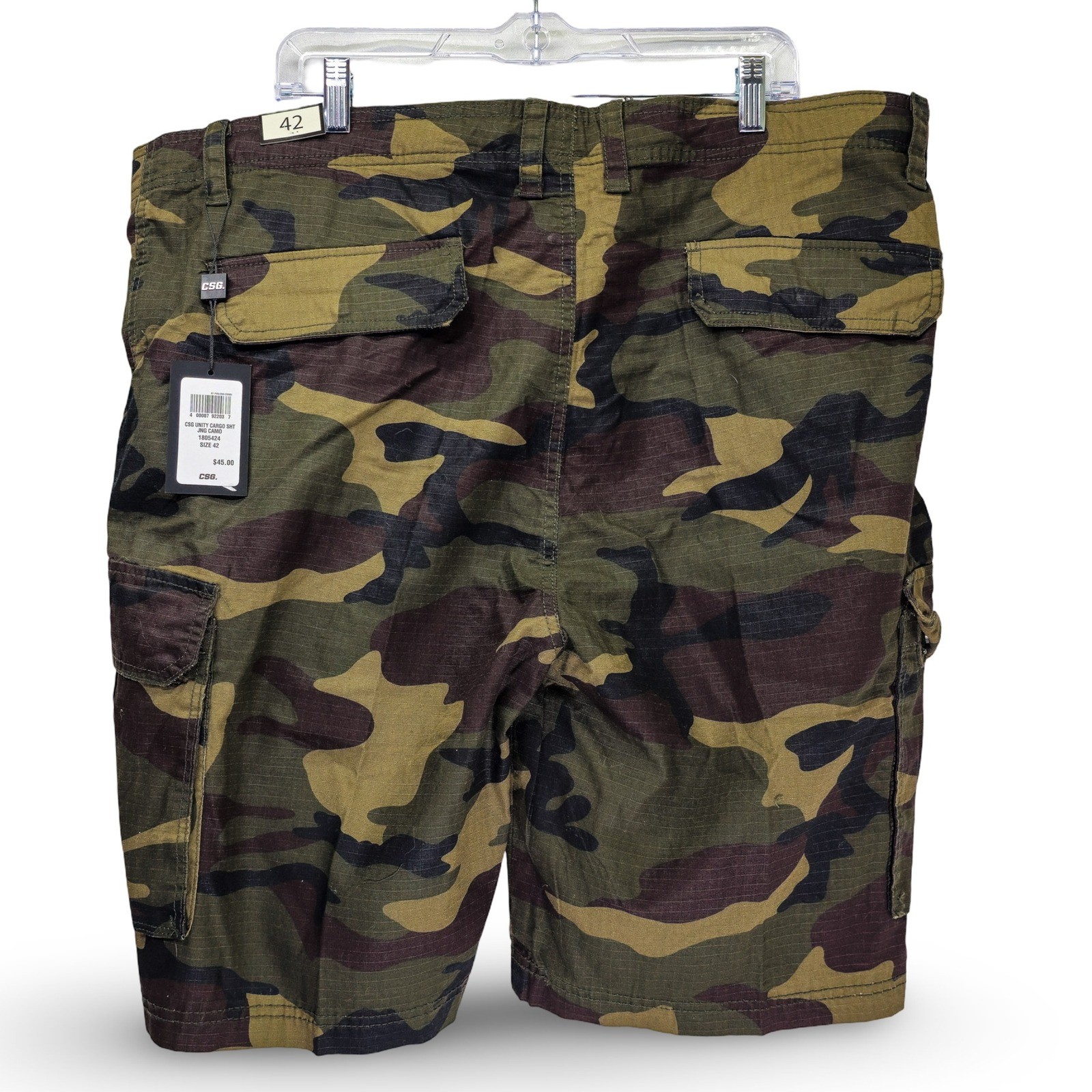 CSG Unity Cargo Shorts Mens 42 Jungle Camo New - Image 2