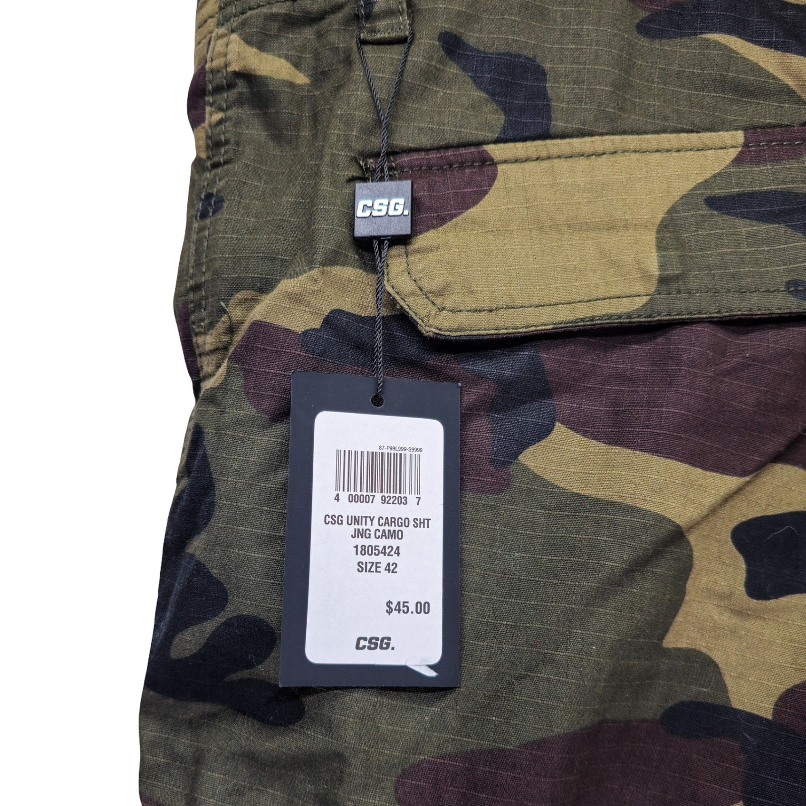 CSG Unity Cargo Shorts Mens 42 Jungle Camo New - Image 4