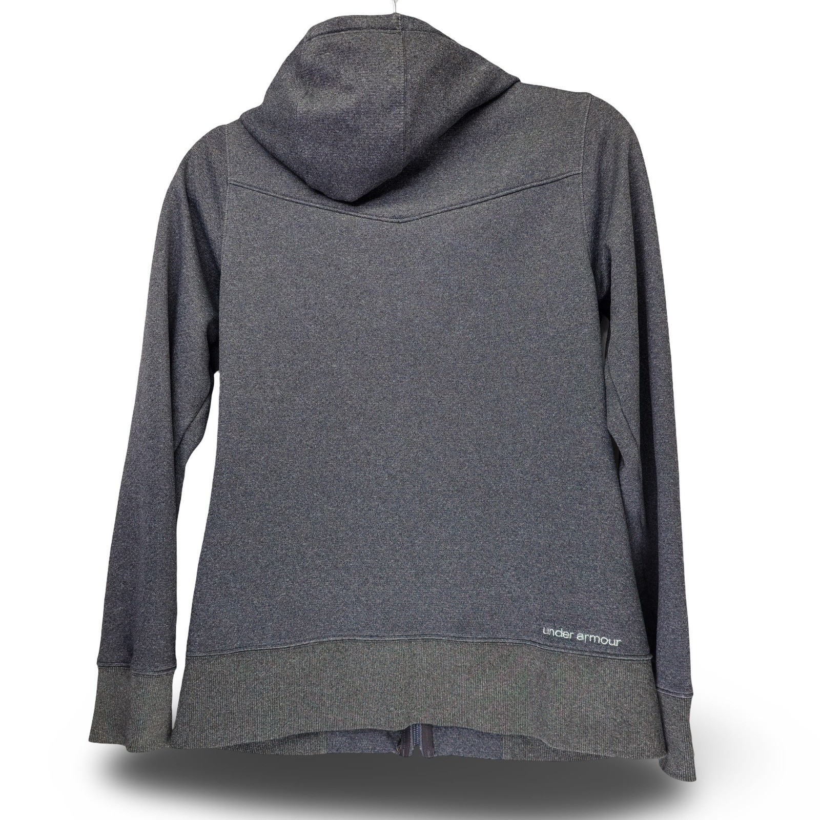 Under Armour ColdGear Hoodie Women Size M Gray Full Zip Excellent - Image 2