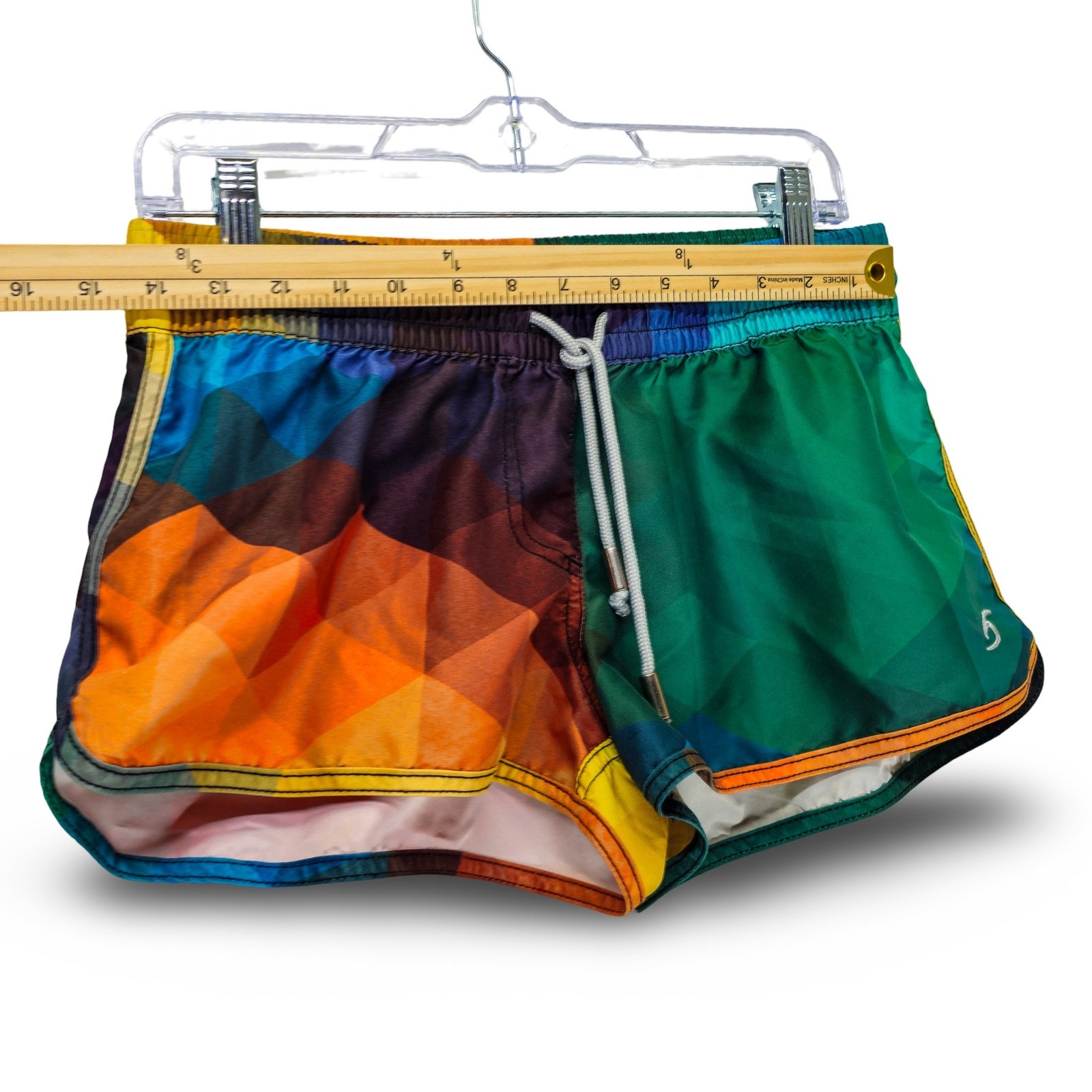 SURF CUZ Geometric Print Board Shorts Womens Small Multicolor Excellent - Image 5