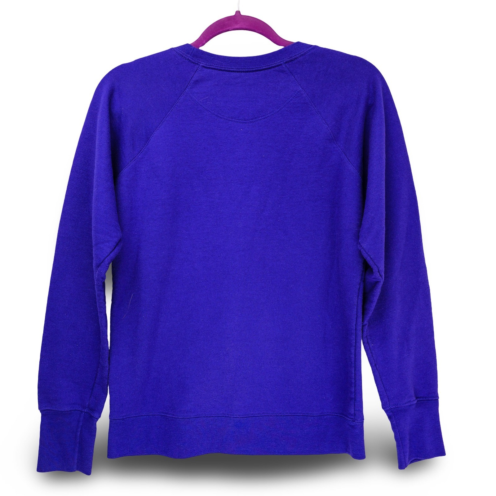 Champion Sweatshirt Womens Small Purple Iridescent Foil Logo Pullover Excellent - Image 2