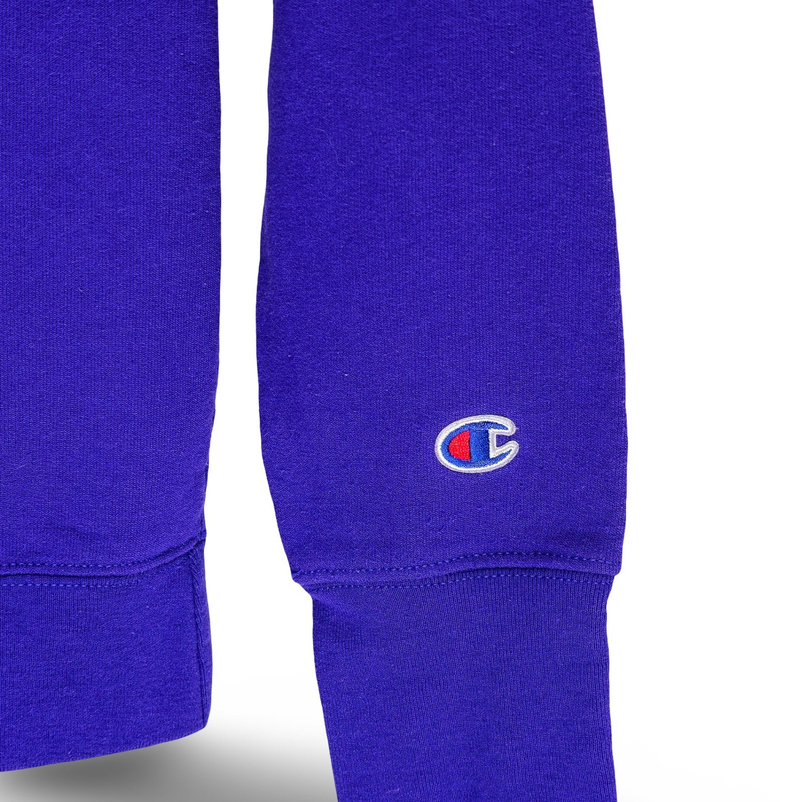 Champion Sweatshirt Womens Small Purple Iridescent Foil Logo Pullover Excellent - Image 3