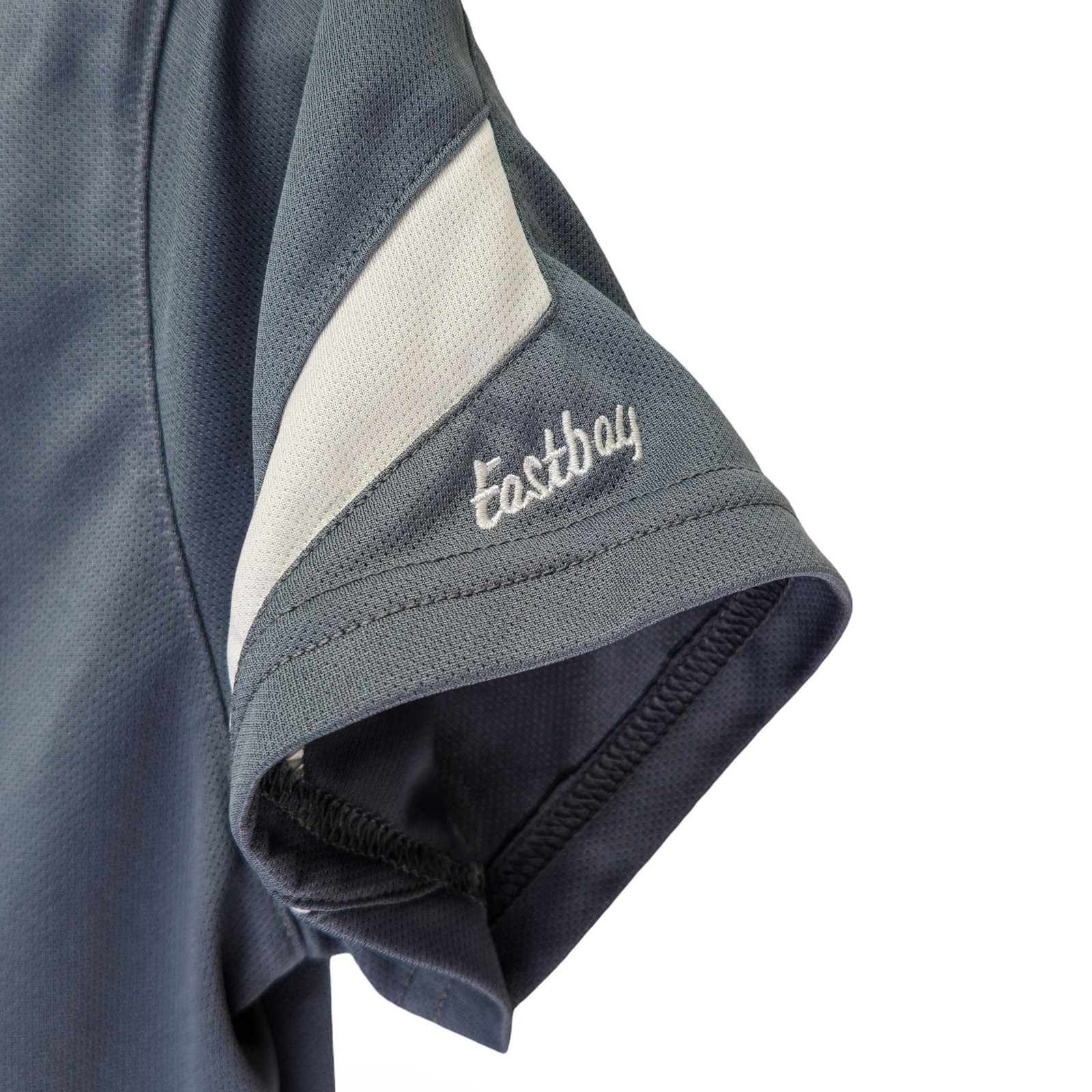 Eastbay Polo Shirt Womens Small Gray Performance Mesh Athletic Short Sleeve EX - Image 4