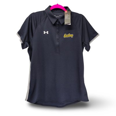 Under Armour Eastbay Polo Shirt Womens Large Navy Blue New