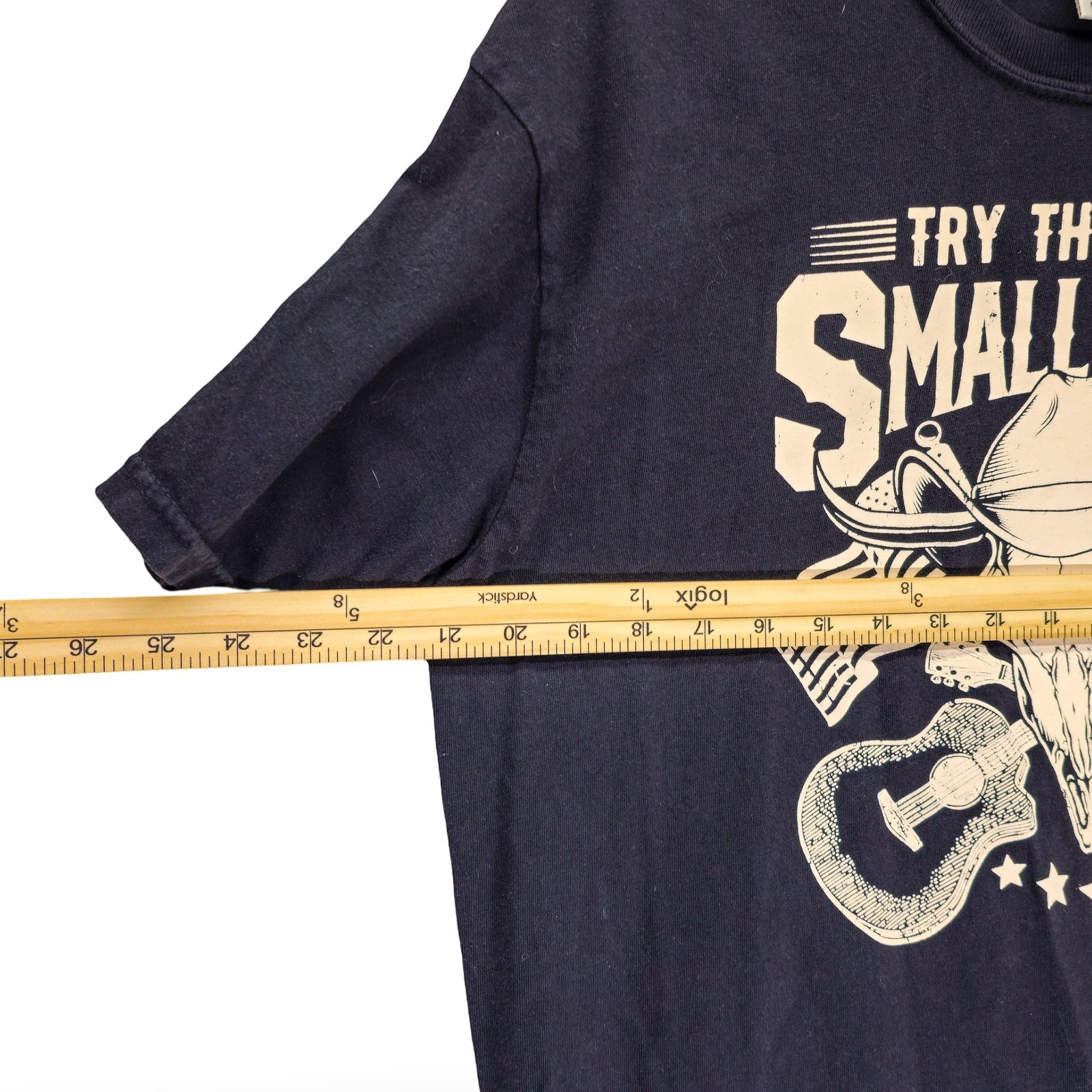 Comfort Colors Graphic Tee Mens Large Black Good Try That In A Small Town Skull - Image 5