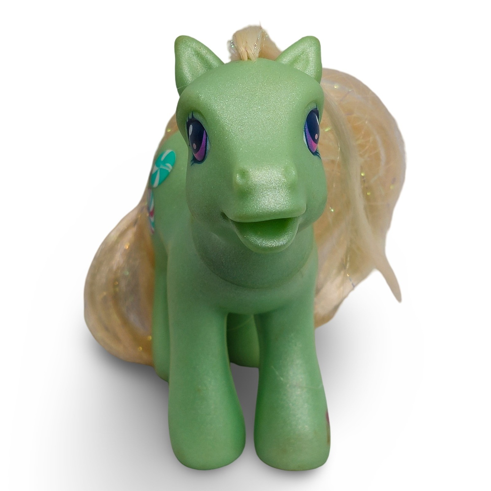 Hasbro My Little Pony G3 Minty Figure Kids OS Green Good Peppermint Candy 2002 - Image 3