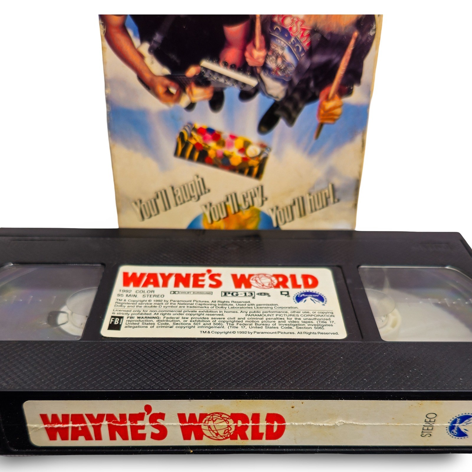 Paramount Wayne's World VHS Movie NTSC 1992 Color PG-13 Comedy Mike Myers Good - Image 2