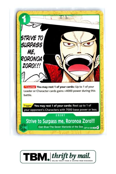 2026 One Piece The Azure Sea's Seven #OP14-036 Strive to Surpass me, Roronoa