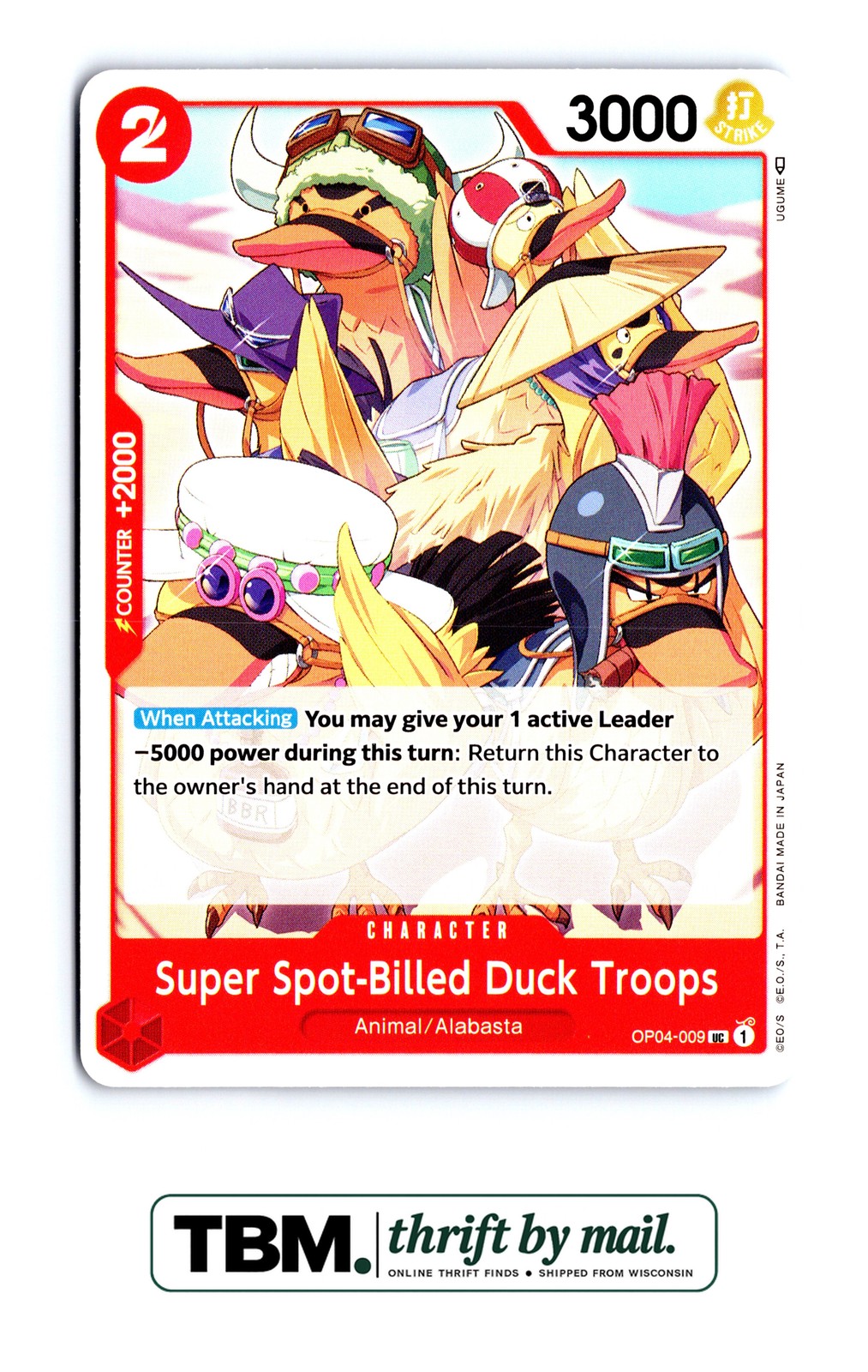 2023 One Piece Kingdoms of Intrigue #OP04-009 Super Spot-Billed Duck Troops