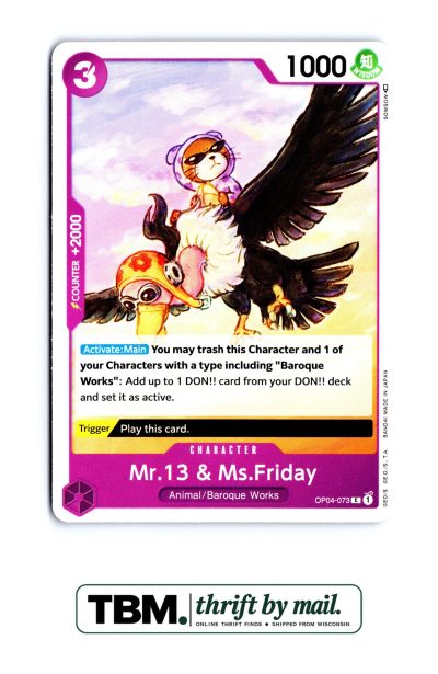 2023 One Piece Kingdoms of Intrigue #OP04-073 Mr.13 & Ms.Friday