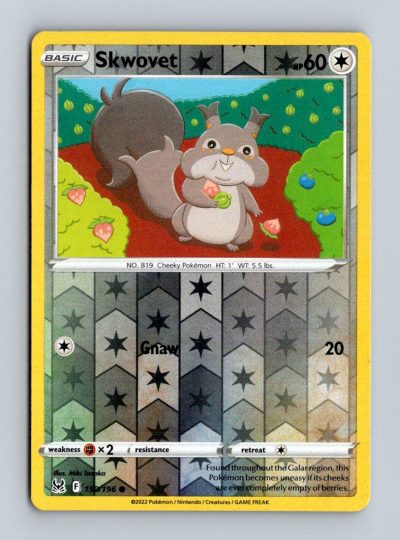 SWSH11: Lost Origin #150/196 Skwovet Holo