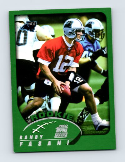2002 Topps #376 Randy Fasani Rookie Card Carolina Panthers RC