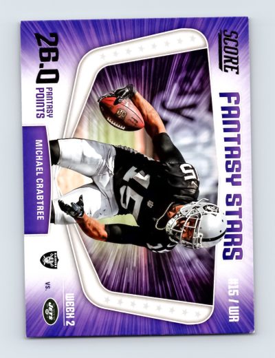 2018 Score Michael Crabtree #2 Fantasy Stars Oakland Raiders NFL Card