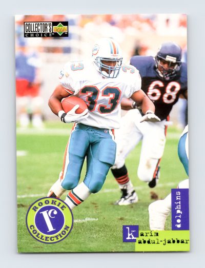 1996 Collector's Choice Update #U48 Karim Abdul-Jabbar RC Dolphins EXCELLENT