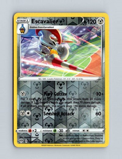 SWSH03: Darkness Ablaze #124/189 Escavalier Holo