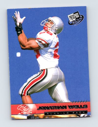 2002 Press Pass #T18 Jonathan Wells Torquers Football Card Excellent