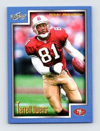 1999 Score Terrell Owens #73 San Francisco 49ers Wide Receiver Football Card