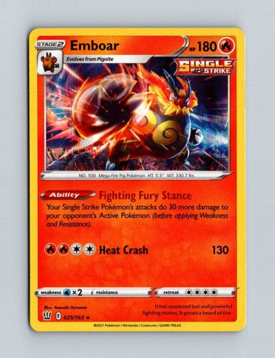 SWSH05: Battle Styles #025/163 Emboar Holo