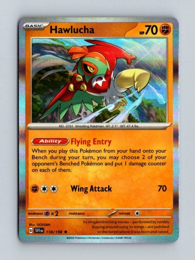 SV01: Scarlet & Violet Base Set #118/198 Hawlucha Holo