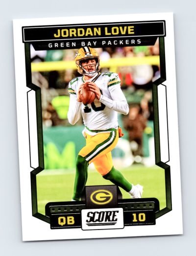 2023 Panini Score #90 Jordan Love Green Bay Packers Base Football Card EX