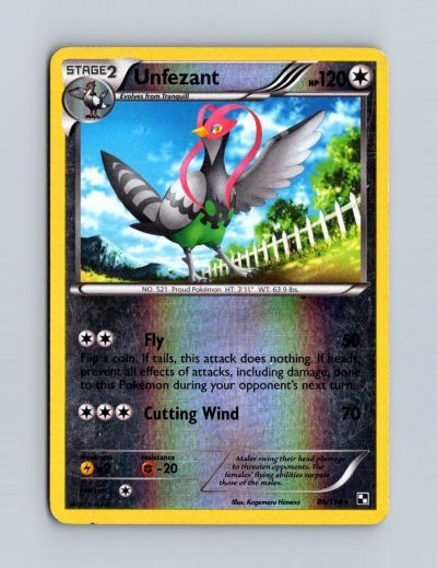 Black and White #86/114 Unfezant Holo