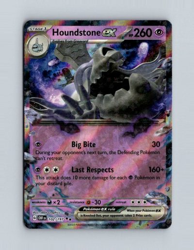 SV03: Obsidian Flames #102/197 Houndstone ex Holo