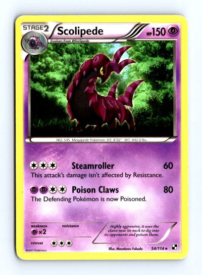 Black And White Pokémon #54/114 Scolipede