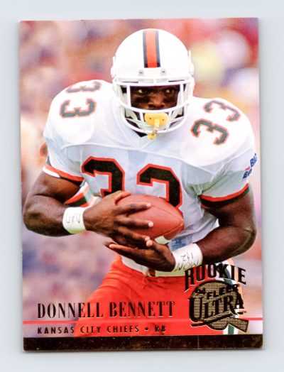 1994 Ultra #138 Donnell Bennett Kansas City Chiefs Rookie Card Excellent