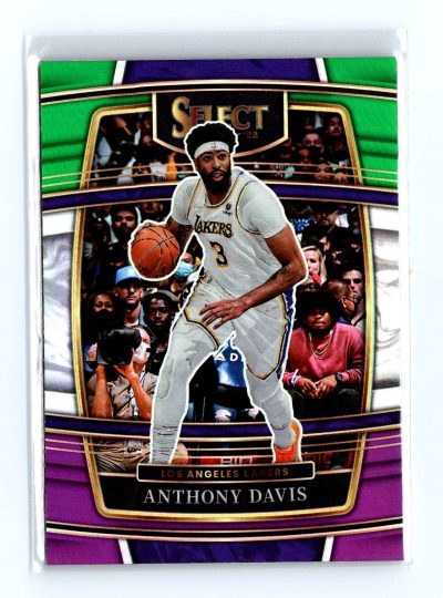 2021-22 Panini Select #39 Anthony Davis Tri-Color Prizms