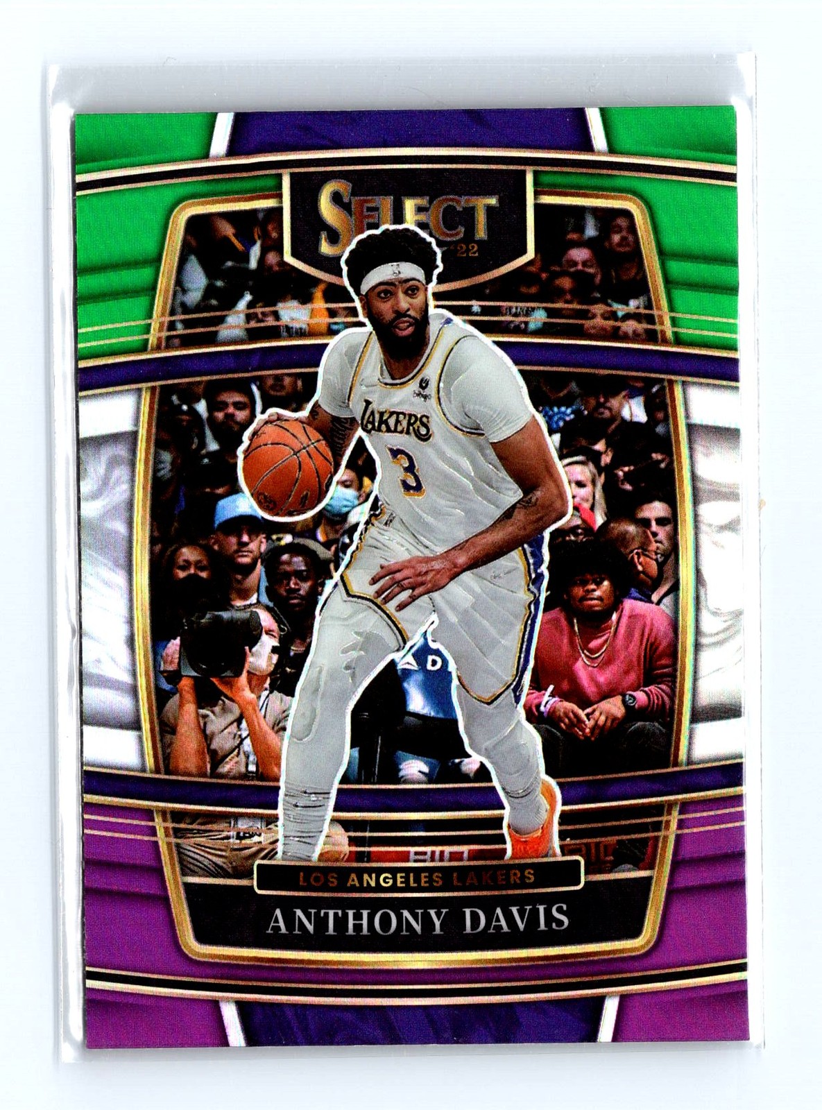 2021-22 Panini Select #39 Anthony Davis Tri-Color Prizms