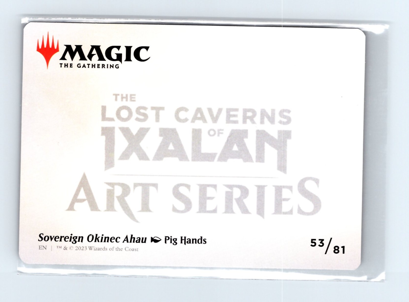 Art Series: LCI #53 Sovereign Okinec Ahau Art Card Gold Stamp Sig - Image 2