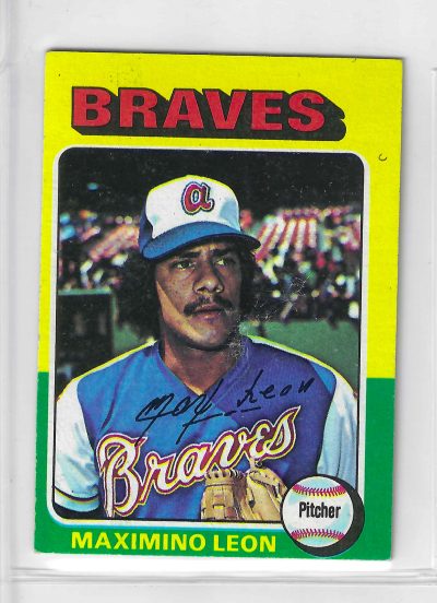 1975 Topps MINI Baseball - SET BREAK - Maximino Leon #442