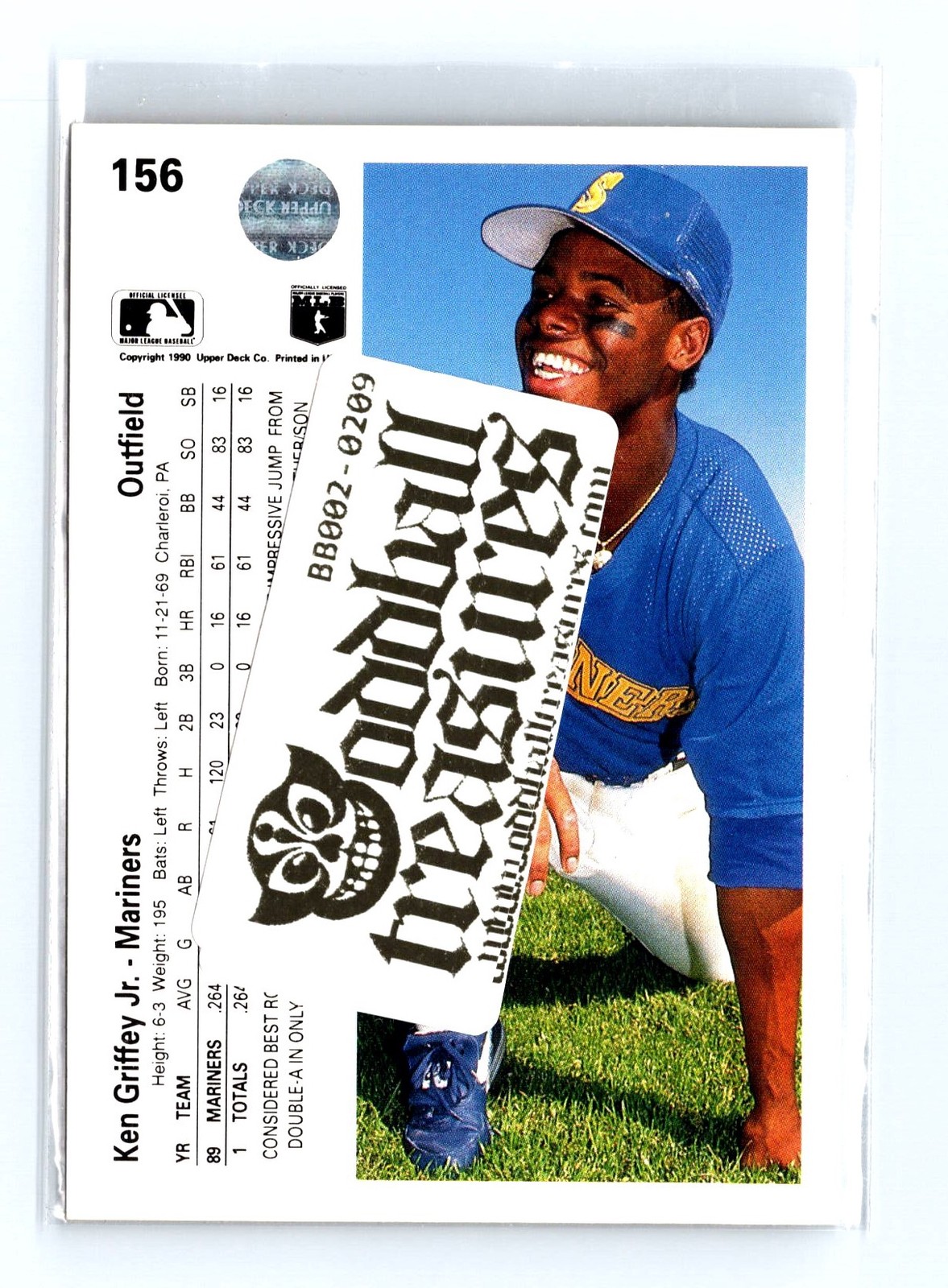 1990 Upper Deck #156b Ken Griffey Jr. - Image 2