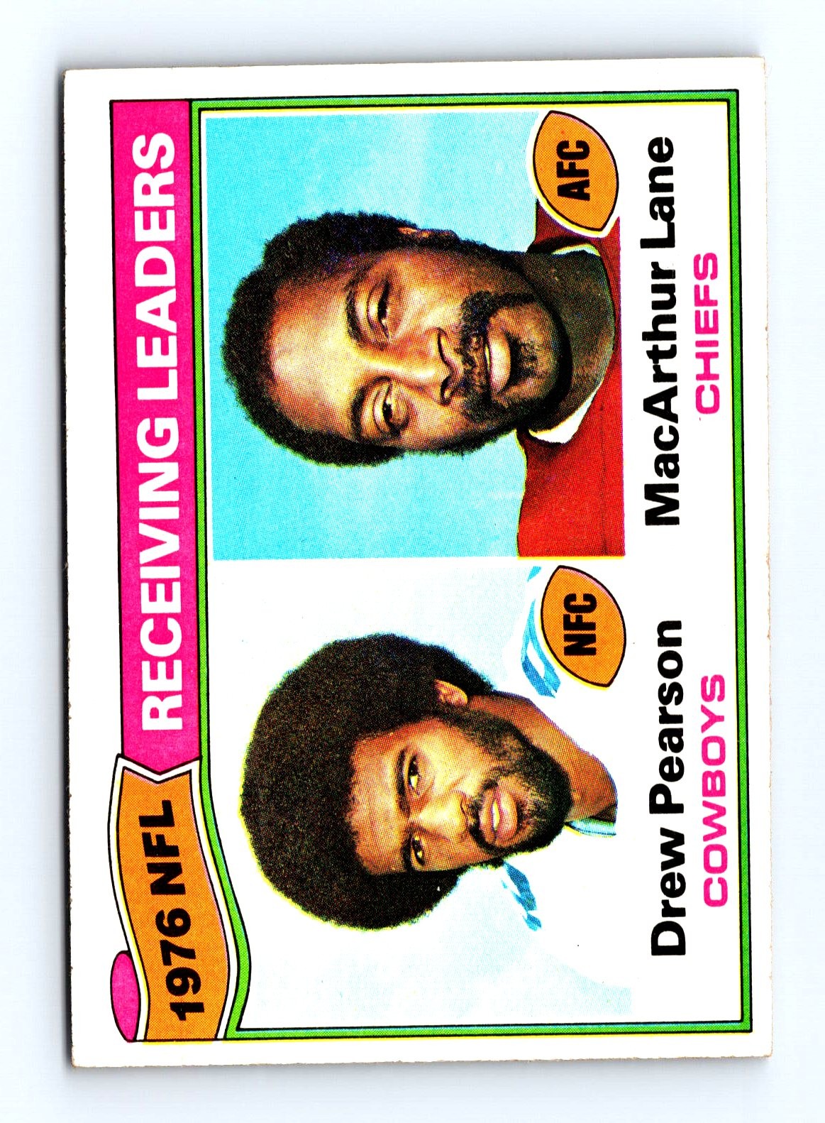 1977 Topps #2 1976 Receiving Leaders (Drew Pearson / Lane) NFL - Set Break