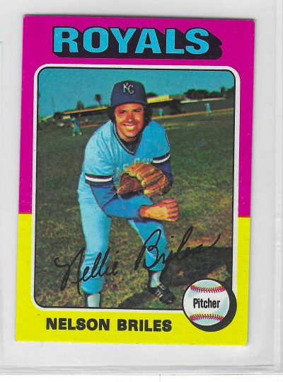1975 Topps MINI Baseball - SET BREAK - Nelson Briles #495