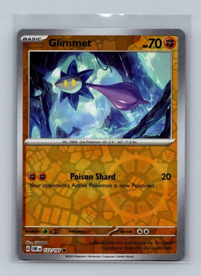 SV03: Obsidian Flames #122/197 Glimmet Holo