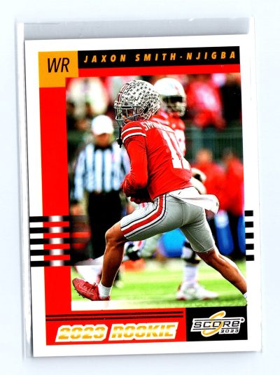 2023 Score #8 Jaxon Smith-Njigba 2003 Throwback Rookies Gem Masters #/1