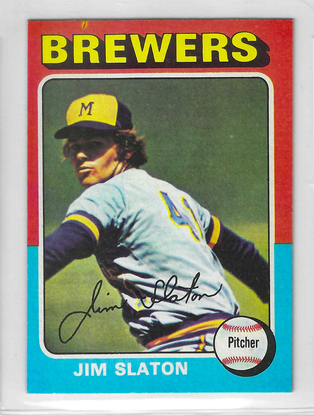 1975 Topps MINI Baseball - SET BREAK - Jim Slaton #281