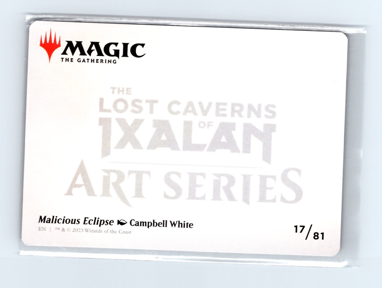 Art Series: LCI #17 Malicious Eclipse Art Card Gold Stamp Sig - Image 2