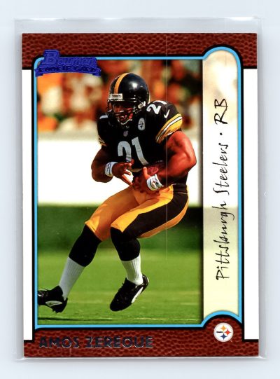 1999 Bowman Football #170 Amos Zereoue Pittsburgh Steelers RC EXCELLENT