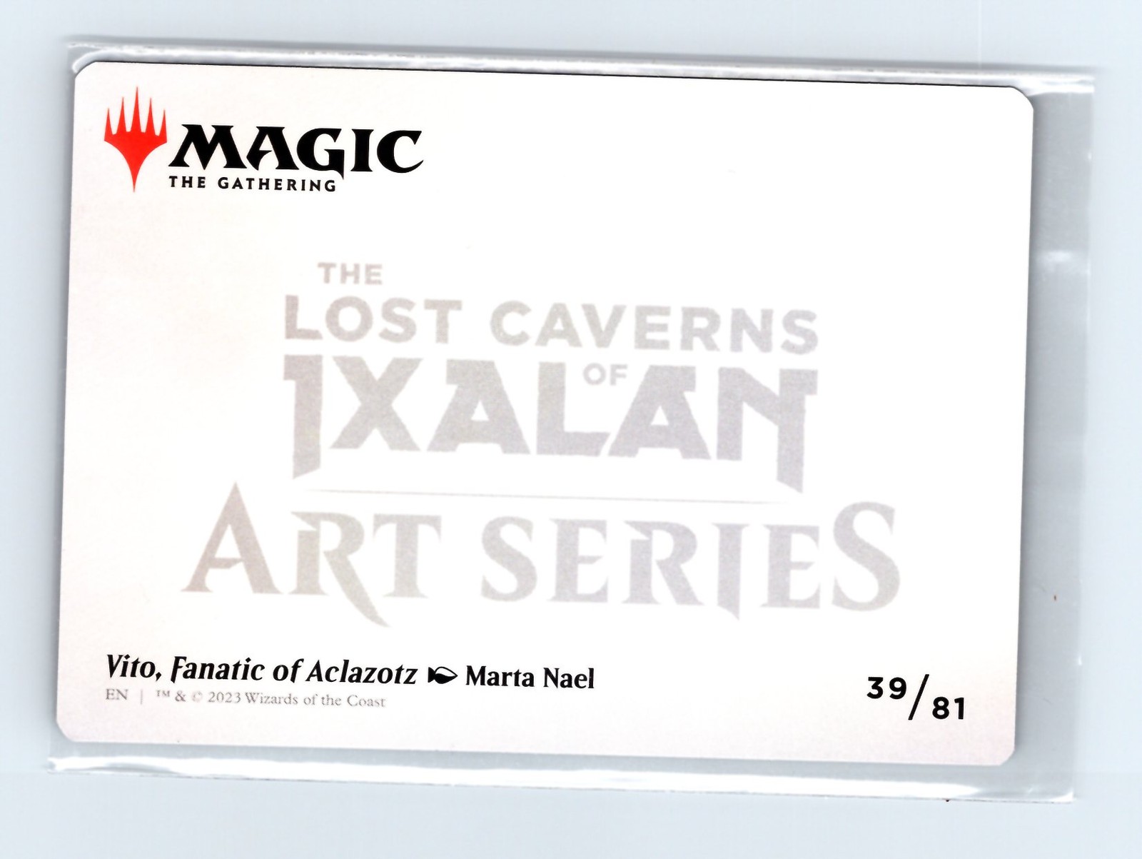 Art Series: LCI #39 Vito Fanatic of Aclazotz Art Card Gold Stamp Sig - Image 2
