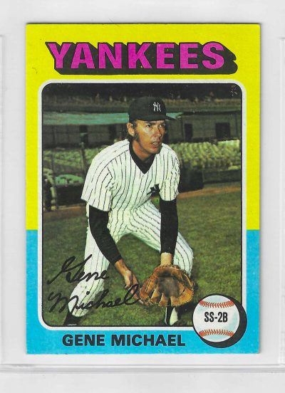 1975 Topps MINI Baseball - SET BREAK - Gene Michael #608