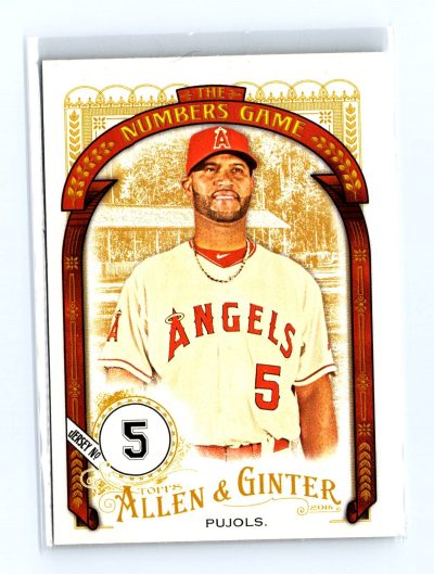 2016 Topps Allen & Ginter #NG-54 Albert Pujols The Numbers Game
