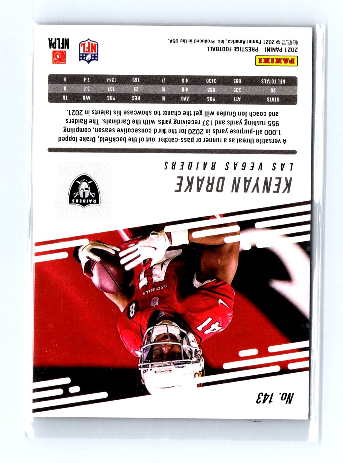 2021 Panini Prestige #143 Kenyan Drake Xtra Points Galaxy - Image 2