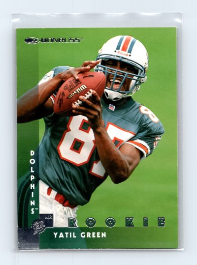 1997 Donruss #203 Yatil Green Miami Dolphins Rookie Card Excellent