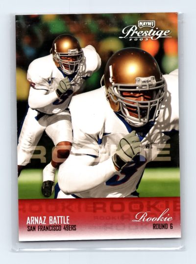 2003 Playoff Prestige #194 Arnaz Battle 49ers Rookie Card Excellent
