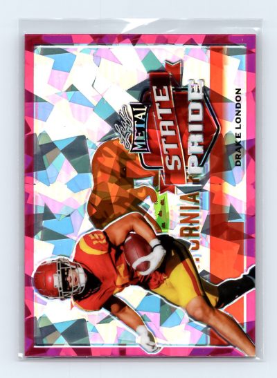 Drake London 2022 Leaf Metal State Pride Prismatic Pink SP-DL1 EXCELLENT