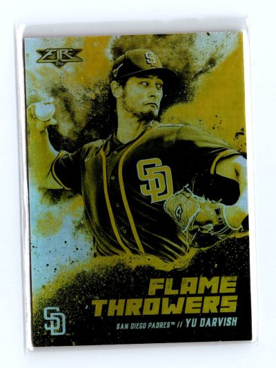 2021 Topps Fire #FT-4 Yu Darvish Flame Throwers Gold Minted